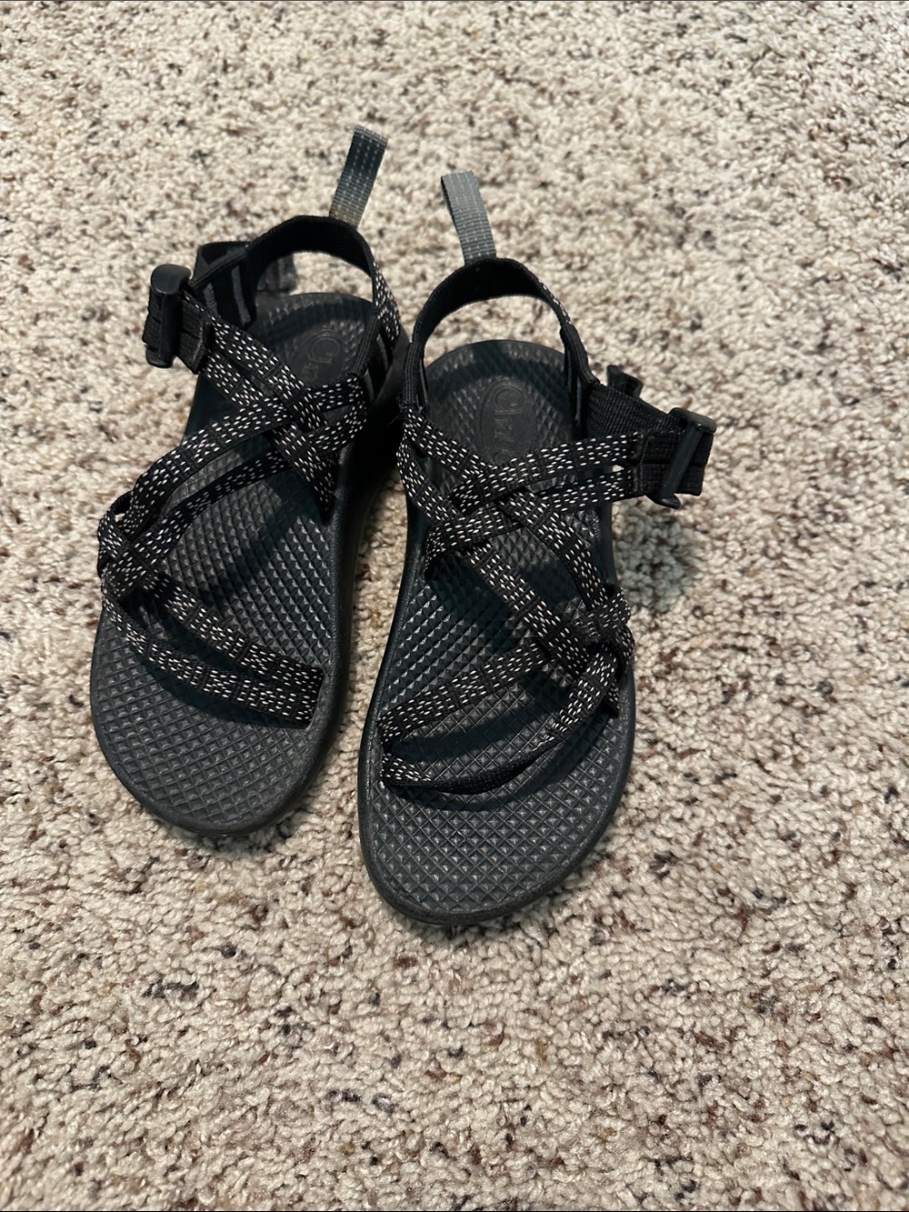 Chaco girls size 12 Black Strappy Sport Sandals